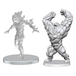 Pathfinder Deep Cuts Unpainted Miniatures Living Landslide & Living Wildfire