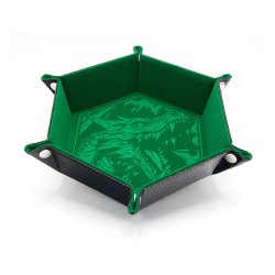 CritStones Folding Dice Tray Dragon Skin Edition Green