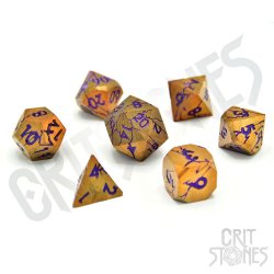 CritStones Metal Dice Set Shattered Sigils (7)