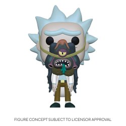 Rick & Morty POP! Animation Vinyl Figure Rick w/ Glorzo 9 cm