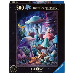 Ravensburger Glow-in-the-Dark Jigsaw Puzzle Moonlight Mushrooms (500 pieces)