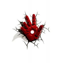 Vengadores Lámpara 3D LED Iron Man Hand