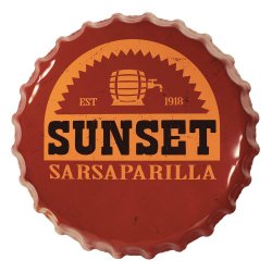 Fallout Tin Sign Sunset Sarsaparilla Bottle Cap
