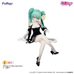 Hatsune Miku Noodle Stopper PVC Statue Flower Fairy White Rose 14 cm