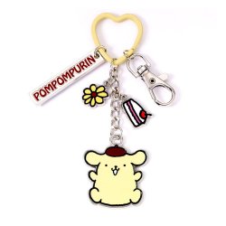 Hello Kitty Key Chain with Pompompurin Charms 15 cm