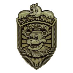 Five Nights at Freddy´s Replica Security Badge Antique Brass Edition