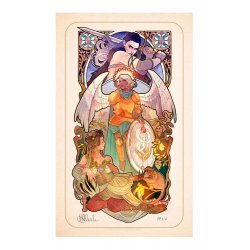 Critical Role Art Print Ashley Johnson: 10th Anniversary Art Nouveau Illustrations 46 x 28 cm - unframed