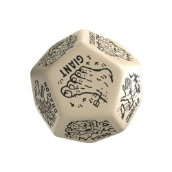 Viridian Jumbo Dice Monster Generator Die D12 Beige