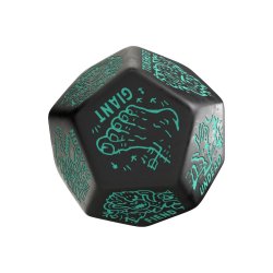 Viridian Jumbo Dice Monster Generator Die D12 Black