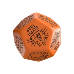 Viridian Jumbo Dice Trap Generator Die D12 Orange