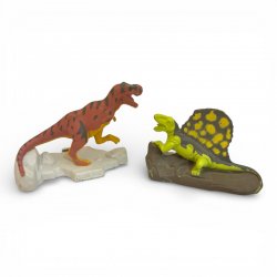Jurassic Park - Tyrannosaurus Rex and Dimetrodon Die Cast Metal Dinosaur