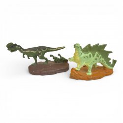 Jurassic Park - Dilophosaurus and Stegosaurus Die Cast Metal Dinosaur