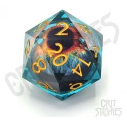 CritStones Liquid Core Dice D20 Eye of the Oracle 3 cm