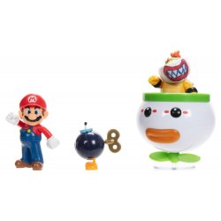 World of Nintendo Mini Figure 2-Pack Mario and Bowser Jr. Clown Car 6 cm