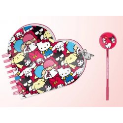 Sanrio Heart Diary & Pen Gift Set Hello Kitty Friends Multicolour