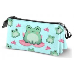 Oh My Pop! Triple Pencil case Froggy Turquoise