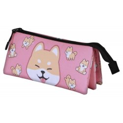 Oh My Pop! Triple Pencil case Shiba Pink