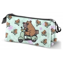 Oh My Pop! Triple Pencil case Capybara Green