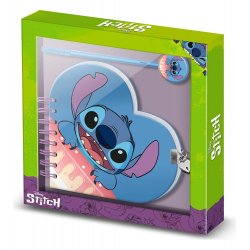 Lilo & Stitch Heart Diary & Pen Gift Set Cake Blue