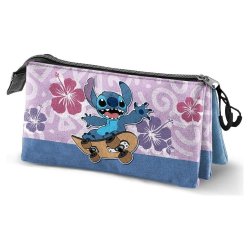 Lilo & Stitch Triple Pencil case Skate Lilac