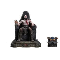 Throne Legacy God of War Series Statue 1/3 Ragnarok Master Thyself Kratos Bonus Version 67 cm