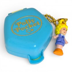 Polly Pocket Gasha Keychain – 1992 Polly in the Nursery (Blue)