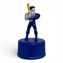 Pepsi Man Sports Playing Baseball Bottle Cap