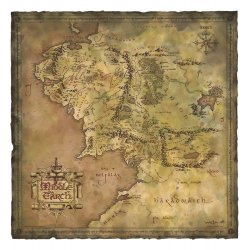 Lord of the Rings Art Print Parchment Map of Middle-earth 59 x 30 cm