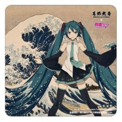 Katsushika Hokusai x Hatsune Miku Car Magnet Thirty-six Views of Mount Fuji/The Great Wave off Kanagawa