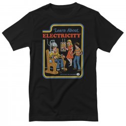 Steven Rhodes - Learn About Electricity T-Shirt Black