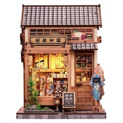 Miniature House Model Kit Sakura O Kimono Shop 19 x 14 cm