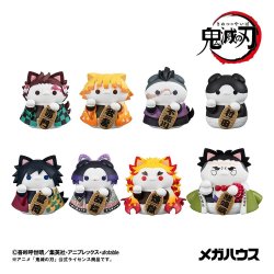 Demon Slayer: Kimetsu no Yaiba Mega Cat Project Trading Figure Fortune Cats Ver. 01 7 cm Blind Box Assortment (6)