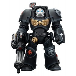 Warhammer 40,000 Action Figure Black Templars Terminator 3 with Power Fist and Assault Cannon 14 cm