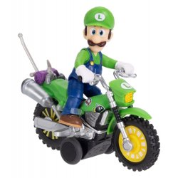 The Super Mario Galaxy Movie Action Figure with Pull Back Motorcycle Luigi 6 cm