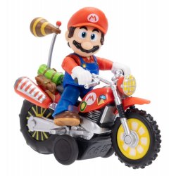 The Super Mario Galaxy Movie Action Figure with Pull Back Motorcycle Mario 6 cm