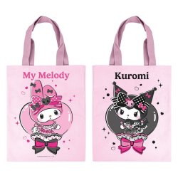 Sanrio Pink Black Party Series Tote Bag My Melody & Kuromi