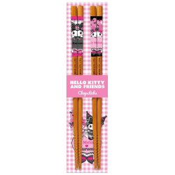 Sanrio Pink Black Party Series Chopsticks Hello Kitty Kimono