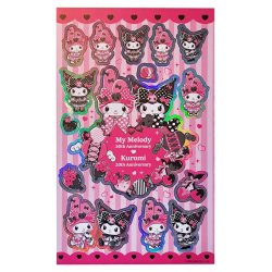 Sanrio Pink Black Party Series Sticker Pack Kuromi & My Melody
