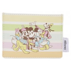 Disney by Loungefly Cardholder Mickey and Friends Rainbow Stripes