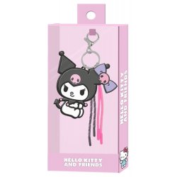 Sanrio Charm Keyring Kuromi Face