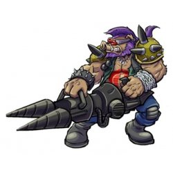 Teenage Mutant Ninja Turtles x G.I. Joe Crossover Classics Action Figure Rocksteady x Dreadnok Buzzer 12 cm