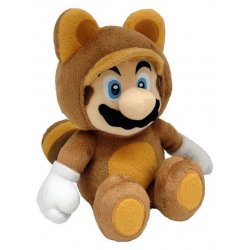 Super Mario Plush Figure Tanooki Mario 22 cm