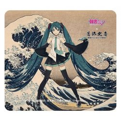 Hatsune Miku x Katsushika Hokusai iXima Mousepad The Great Wave off Kanagawa/Fine Wind, Clear Morning