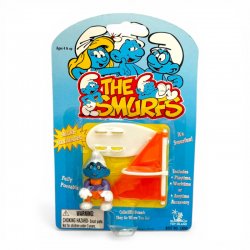 The Smurfs - Clown Smurf with Orange Surfboard