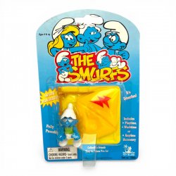 The Smurfs - Smurf with Yellow Glider Toy Island - 1