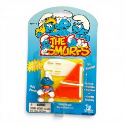 The Smurfs - Clown Smurf with Orange Surfboard Toy Island - 1