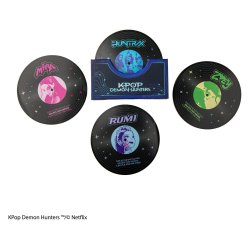 KPop Demon Hunters Set of 4 Coasters Hunters & Demons Soundtrack