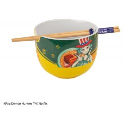 KPop Demon Hunters Ramen Bowl with Chopsticks Zoey Hamburger
