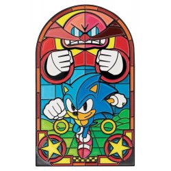 Sonic The Hedgehog Ingot Stained Glass Window Style 60 cm