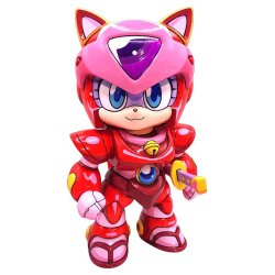 Samurai Pizza Cats Sofubi Addict Vinyl Figure Pururun (2nd Color Special Edition) 21 cm